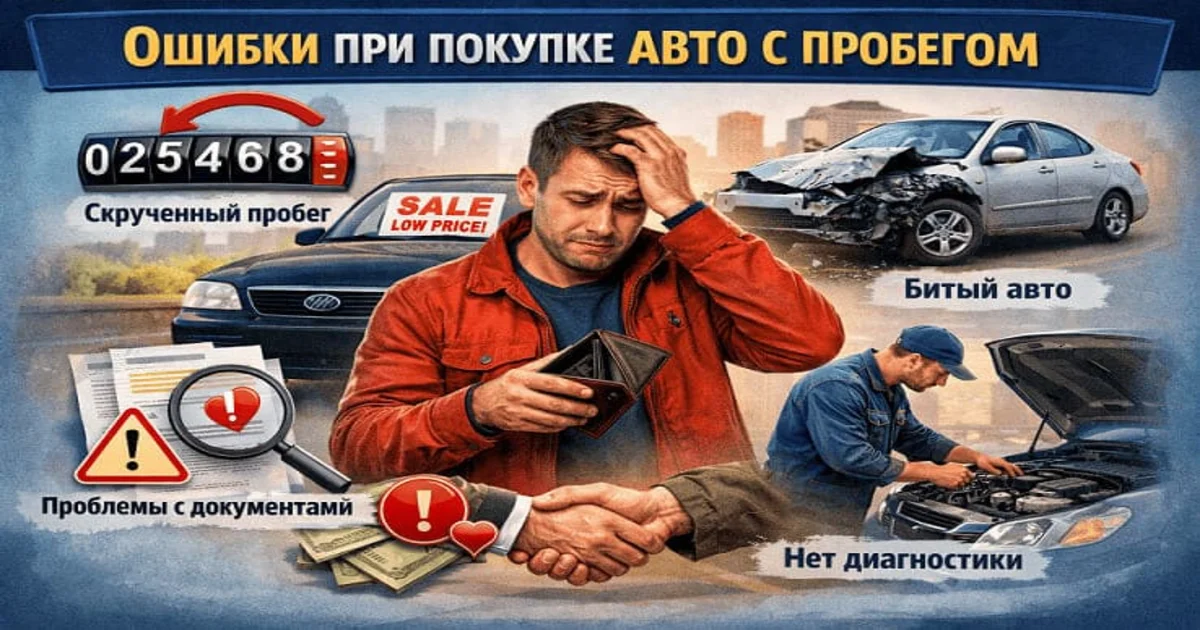 Топ ошибок при покупке авто с пробегом: не повторяйте эти ошибки 1 Топ ошибок при покупке авто с пробегом в Украине