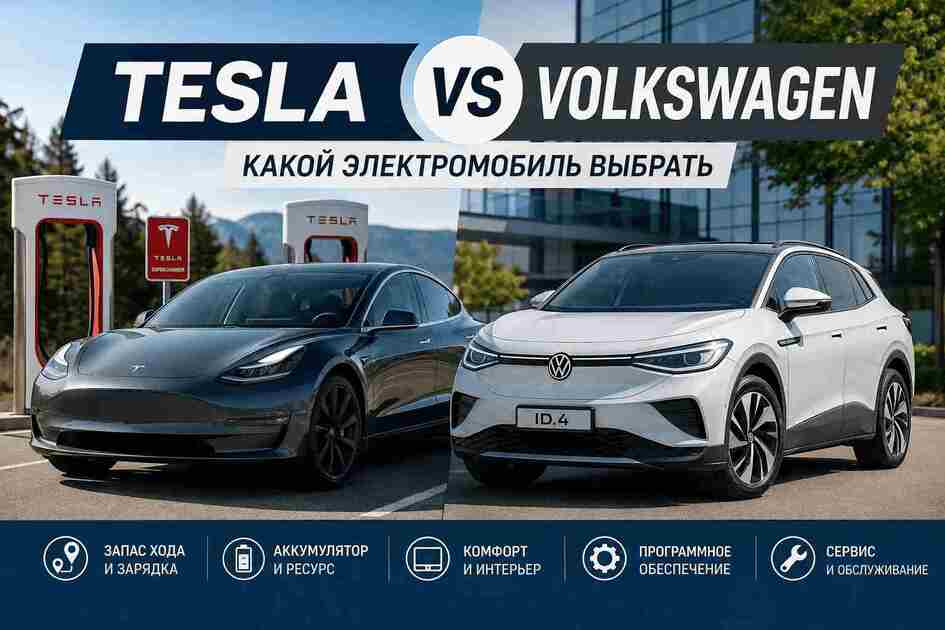 Tesla или Volkswagen: какой электромобиль выбрать 16 Tesla или Volkswagen — сравнение электромобилей перед покупкой