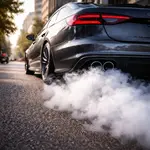 дым из выхлопной трубы автомобиля