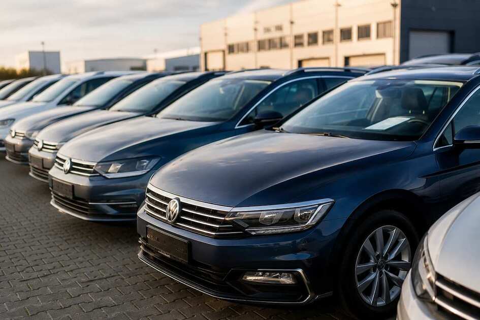 Автомобили из Европы после лизинга на площадке продажи