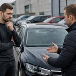 Покупатель проверяет авто из Европы перед покупкой и общается с продавцом